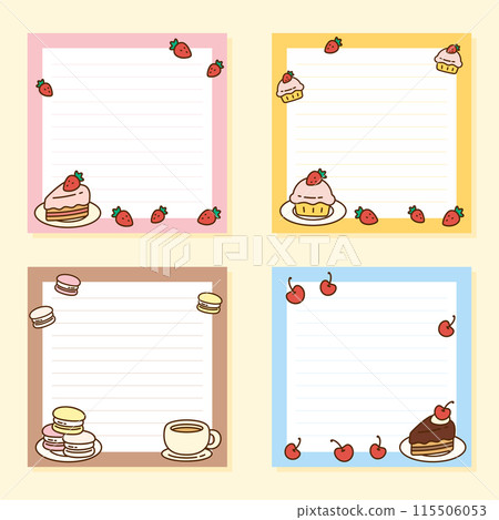 set of little sweets notepad 115506053