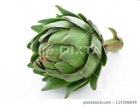 Greeen artichoke isolated on white background. Greeen artichoke isolated on white background. 115506649