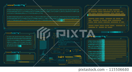 Vector data elements for sci-fi interface infographics. Vector data elements for sci-fi interface infographics. 115506680