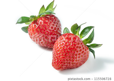 Strawberry isolated. Strawberry on white. Full depth of field. With clipping path 2 115506728
