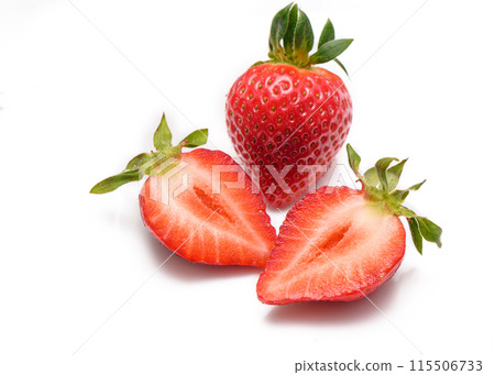 strawberry isolated on white. healthy food red strawberry.juicy straw group. 12 strawberry isolated on white. healthy food red strawberry.juicy straw group. 12 115506733
