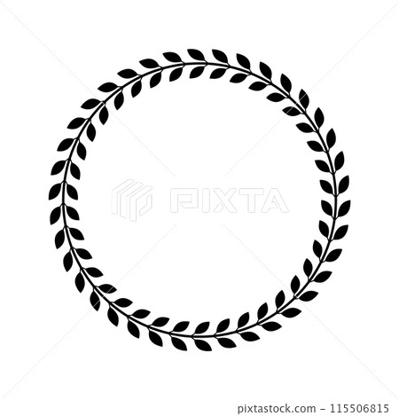 Greek circle pattern border. Vector round greek frame ornament ancient circular design background 115506815