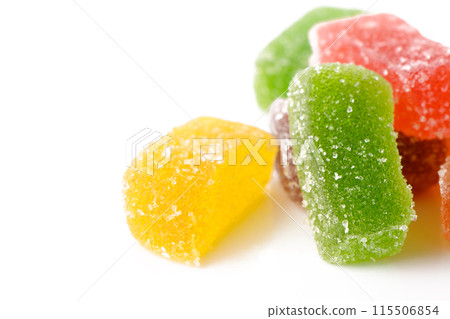 Delicious colorful marmalade, isolated on white background 2 Delicious colorful marmalade, isolated on white background 2 115506854