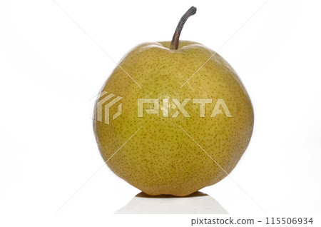 Isolated pear. One yellow pear isolated on white background Isolated pear. One yellow pear isolated on white background 115506934