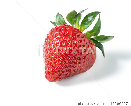 Isolated strawberry. Single strawberry fruit isolated on white background, with clipping path 1 115506937