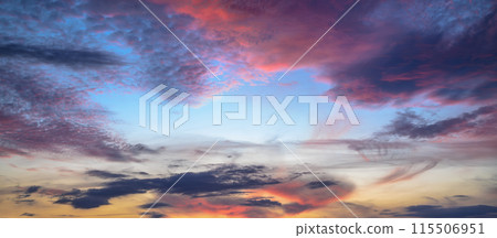 Beautiful pastel cloudy sunset 115506951