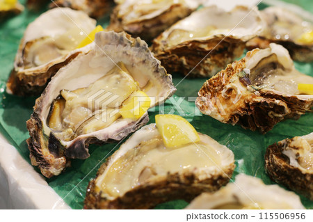 Oysters at the fish market 115506956