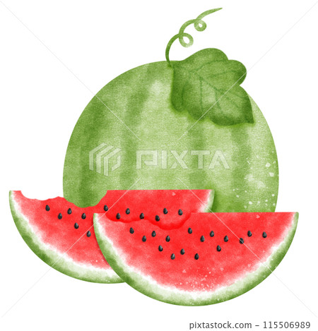Watermelon fruit, sliced watermelon Watermelon fruit, sliced watermelon 115506989
