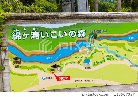 [Ishikawa Prefecture, Hakusan City] Fresh greenery in the Tetori Gorge and Watagataki Falls 115507057