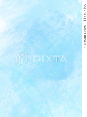 Hand-painted uneven watercolor light blue texture Hand-painted uneven watercolor light blue texture 115507199