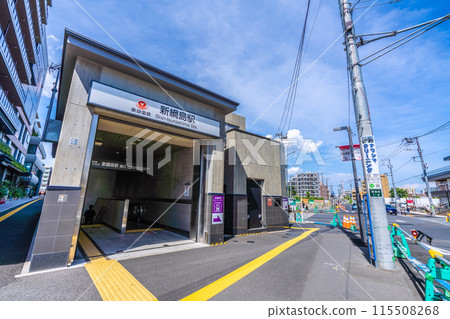 Yokohama cityscape in Japan in June. View of the south exit of Shin-Tsunashima Station on the Tokyu Shin-Yokohama Line, etc. = 8th Yokohama cityscape in Japan in June. View of the south exit of Shin-Tsunashima Station on the Tokyu Shin-Yokohama Line, etc. = 8th 115508268