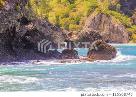 Ogasawara Islands, Chichijima: View from Kopepe Beach 115508745