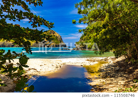小笠原群島、父島、從 Kopepe 海灘看到的風景 115508746