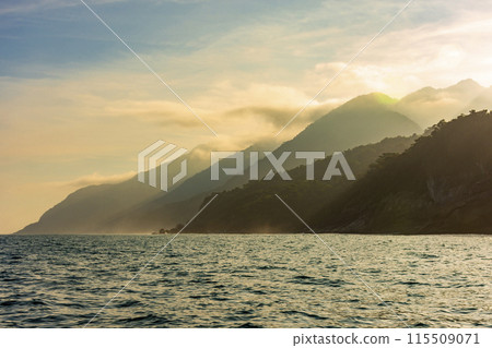 Big mountains, forests and sea 115509071