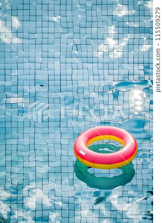 Colorful Floaties in the Swimming Pool Colorful Floaties in the Swimming Pool 115509279