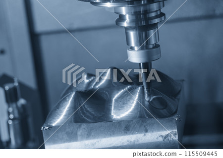 The CNC milling machine rough cutting the injection mold parts by indexable tools. The CNC milling machine rough cutting the injection mold parts by indexable tools. 115509445