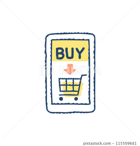 Online shopping on smartphone 115509681