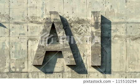 Concrete Artificial Intelligence concept art poster. 115510294