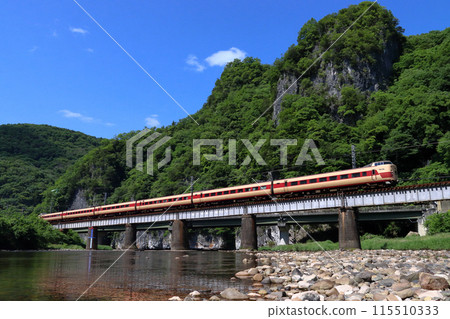 鮮綠白尾特急八雲：381系列車（JNR彩色復興編組） 115510333