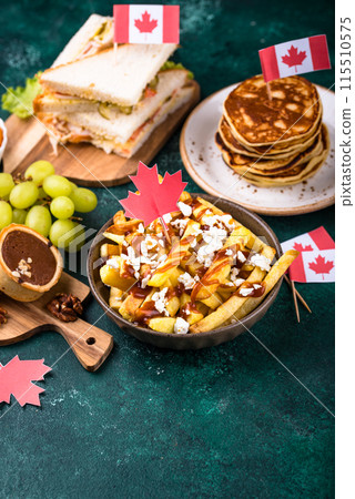 Canada Day traditional food concept. Canada Day traditional food concept. 115510575