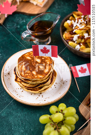 Canada Day traditional food concept. Canada Day traditional food concept. 115510585