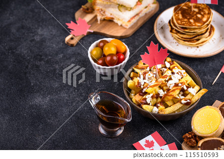 Canada Day traditional food concept. Canada Day traditional food concept. 115510593