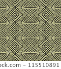 Hand drawn Batik seamless pattern. Geometric doodle abstract background, Ethnic wallpaper. Tribal vector texture. Aztec style. Folk embroidery, Scandinavian art, African rug, tile design. 115510891