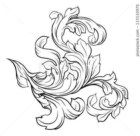 Coat of Arms Filigree Heraldic Heraldry Pattern 115510978