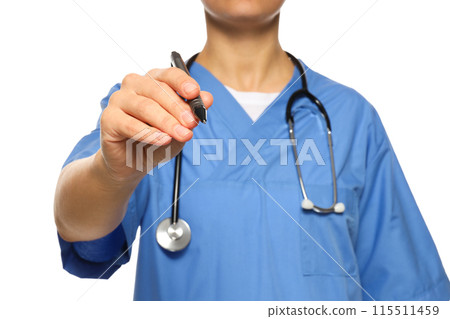 PNG,A pen in the doctor's hands, isolated on white background PNG,A pen in the doctor's hands, isolated on white background 115511459