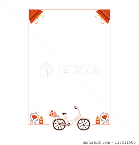 There is an image of a bicycle and a dog against a white backdrop There is an image of a bicycle and a dog against a white backdrop 115511506