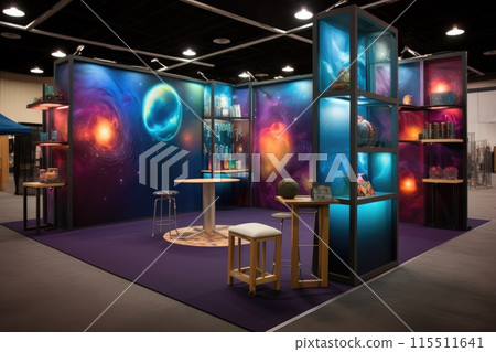 Create exhibit booth stand space. 115511641