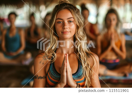 Yoga Class Meditation 115511901