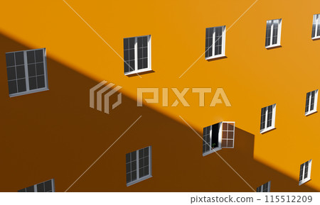 Facade of an apartment building 115512209