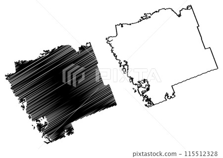 Parry Sound District (Canada, Ontario Province, North America) map vector illustration, scribble sketch Parry Sound map Parry Sound District (Canada, Ontario Province, North America) map vector illustration, scribble sketch Parry Sound map 115512328