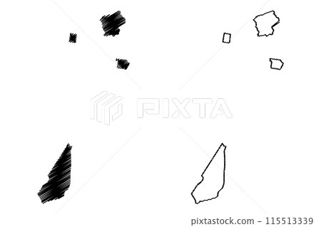 Aboriginal Shire of Woorabinda (Commonwealth of Australia, Queensland state) map vector illustration, scribble sketch Woorabinda map Aboriginal Shire of Woorabinda (Commonwealth of Australia, Queensland state) map vector illustration, scribble sketch Woorabinda map 115513339