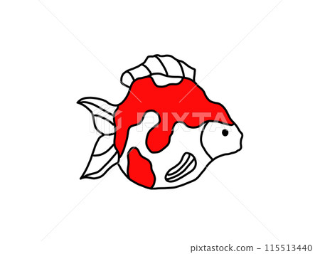 指向右側的紅色金魚圖示的插圖 指向右側的紅色金魚圖示的插圖 115513440