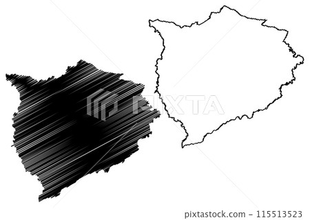 Normandia municipality (State of Roraima, Municipalities of Brazil, Federative Republic of Brazil) map vector illustration, scribble sketch Normandia map Normandia municipality (State of Roraima, Municipalities of Brazil, Federative Republic of Brazil) map vector illustration, scribble sketch Normandia map 115513523