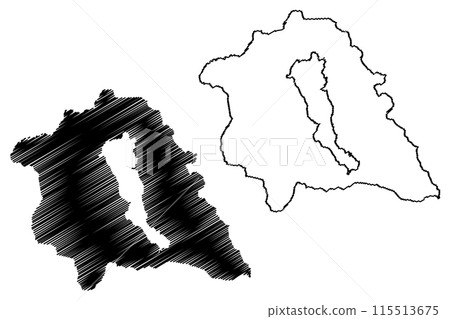 Einsiedeln District (Switzerland, Swiss Confederation, Canton of Schwyz) map vector illustration, scribble sketch Bezirk Einsiedeln map Einsiedeln District (Switzerland, Swiss Confederation, Canton of Schwyz) map vector illustration, scribble sketch Bezirk Einsiedeln map 115513675