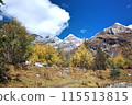 The Autumn in Siguniang Mountain at west of the capital city of Chengdu in Xiaojin country ,Sichuan ,China  115513815