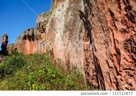 sandstone geological monuments, or Arenitos, in Vila Velha State Park. Ponta Grossa, Parana, Brazil sandstone geological monuments, or Arenitos, in Vila Velha State Park. Ponta Grossa, Parana, Brazil 115513877