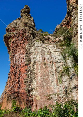 sandstone geological monuments, or Arenitos, in Vila Velha State Park. Ponta Grossa, Parana, Brazil 115513882
