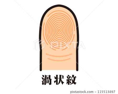 簡單漩渦指紋向量插畫素材 115513897