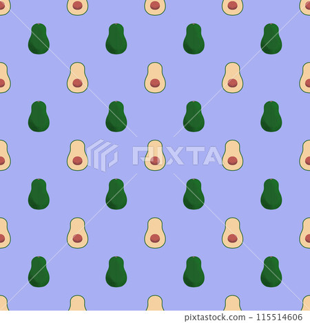 Avocado seamless pattern 115514606