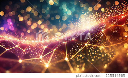 金色和紫色背景設計AI圖像 115514665