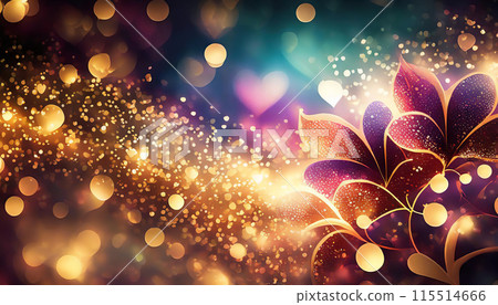 Gold and purple background design AI image 115514666