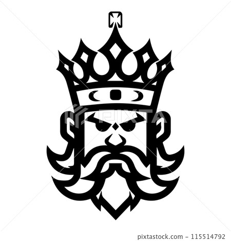 King logo or modern line icon. Vector line art and icon design with bold outline. Black and white Pixel Perfect minimalistic symbol isolate white background. Creative logotype King logo or modern line icon. Vector line art and icon design with bold outline. Black and white Pixel Perfect minimalistic symbol isolate white background. Creative logotype 115514792