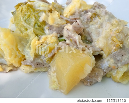 Pizzoccheri from Valtellina, Italian food, are a variety of pasta prepared with buckwheat flour mixed with other flours. Pizzoccheri from Valtellina, Italian food, are a variety of pasta prepared with buckwheat flour mixed with other flours. 115515330