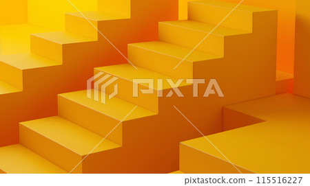 Set of Yellow Block Stairs 115516227