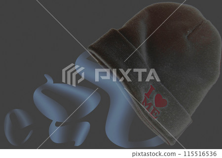 Ego in a hat.The inscription "Ego" and a hat with an emblem. Ego in a hat.The inscription "Ego" and a hat with an emblem. 115516536