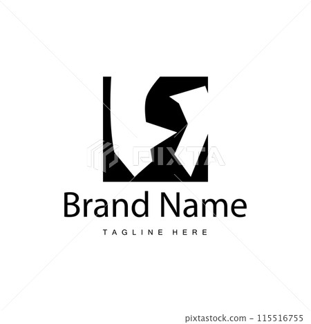 Letter H logo in simple style black alphabet H illustration template Letter H logo in simple style black alphabet H illustration template 115516755
